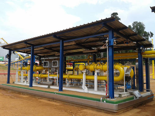 Metering skid of natural gas in Cameroon